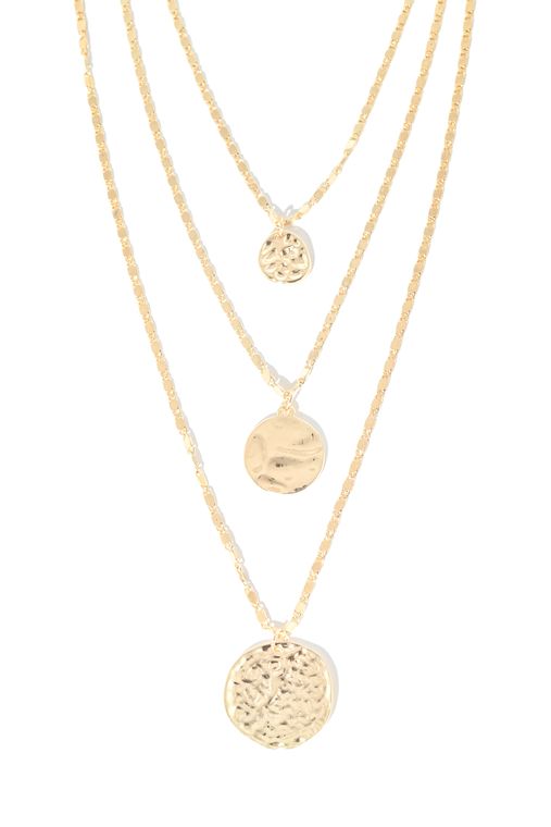 Triple Threat Coin Pendant Necklace