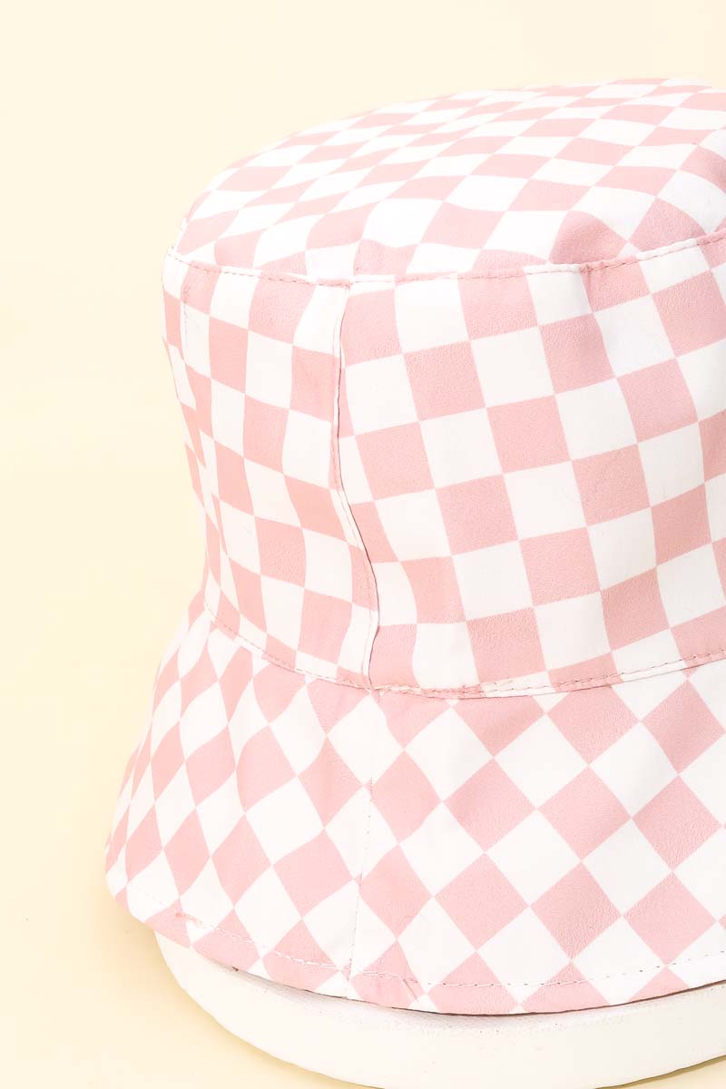 Checkerboard Square Bucket Hat