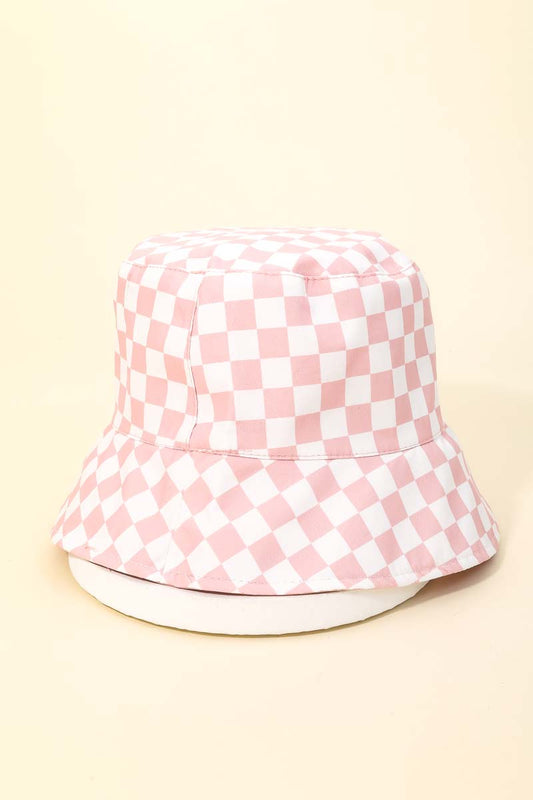 Checkerboard Square Bucket Hat